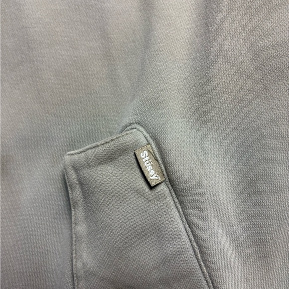 Vintage Stussy Beige Blank Zip-up Hoodie Size XL - Picture 4 of 10